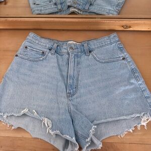 Abercrombie & Fitch Light Blue Jean Shorts